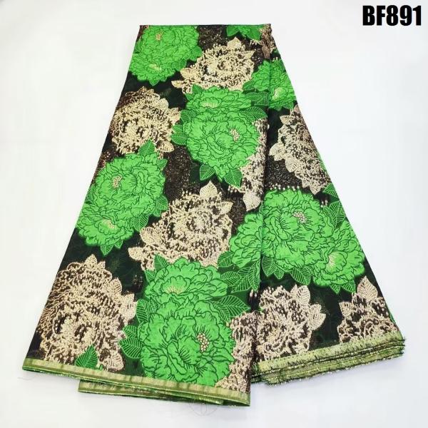 Quality Sustainable African Brocade Lace Fabric French Brocade Jacquard 2023 for Wedding for sale