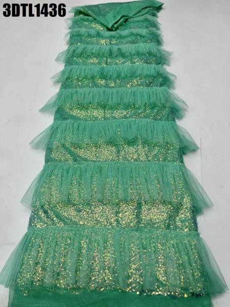 Quality wholesale factory price 3d lace fabric bridal lace textile/ handmade 3d pearl for sale