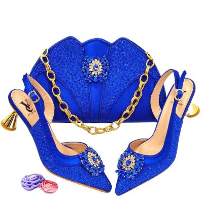 China Supoo Newest Italian ladies shoes matching bags leather african wedding high heel shoes for party/wedding for sale