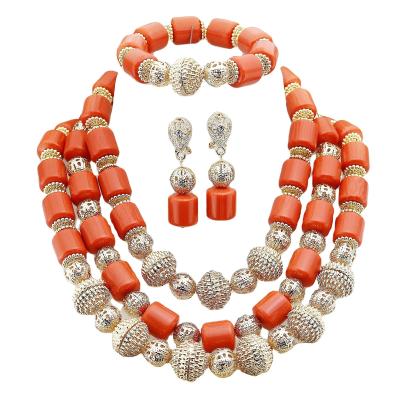 China Supoo High quality african beads jewelry sets Senegal/Ghana/ Nigerian handmade jewelry for party for sale