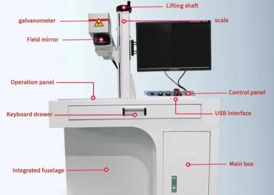 China Cabinet Nonmetal Laser Engrave Metal Marking Machine 20w 30w Te koop
