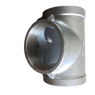 China Malleable Iron Seamless Pipe Fittings Galvanized Pipe Thread Tee for sale