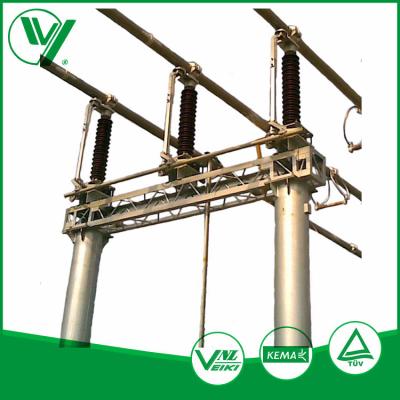 China Outdoor Mounted Three - poles High Voltage Disconnect Switch With Steel Base Plate 126KV for sale