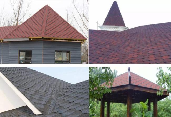 China Factory Direct Sell Geometric Type Stone Coated Fiberglass Asphalt Roofing Shingle