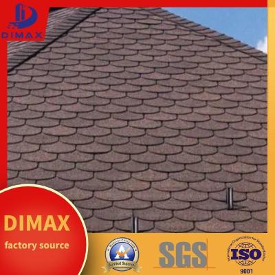 Chine 2 couches de pierre de couleur enduite de fibre de verre Asphalte toit bardeaux résistant au feu à vendre