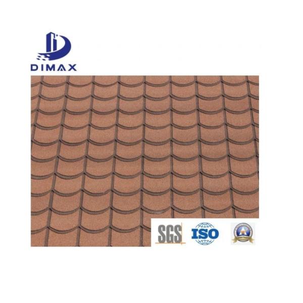 Quality 2layers Colored Stone Coated Fiberglass Asphalt Roof Shingles Fireproof for sale