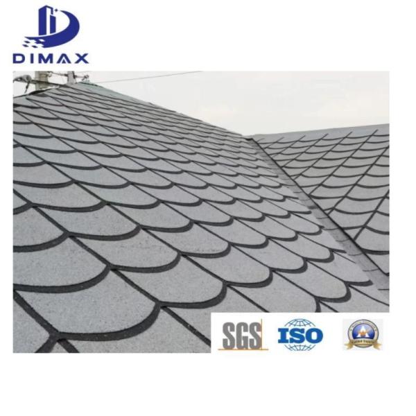 Quality 2layers Colored Stone Coated Fiberglass Asphalt Roof Shingles Fireproof for sale