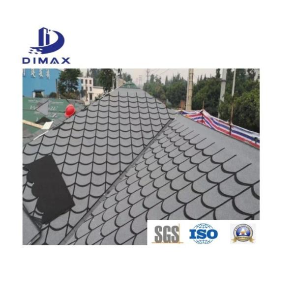 Quality 2layers Colored Stone Coated Fiberglass Asphalt Roof Shingles Fireproof for sale