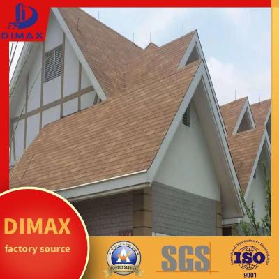 Chine 2 couches de pierre de couleur enduite de fibre de verre Asphalte toit bardeaux résistant au feu à vendre