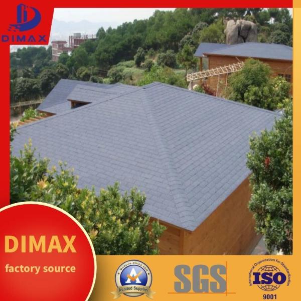 Quality 2layers Colored Stone Coated Fiberglass Asphalt Roof Shingles Fireproof for sale