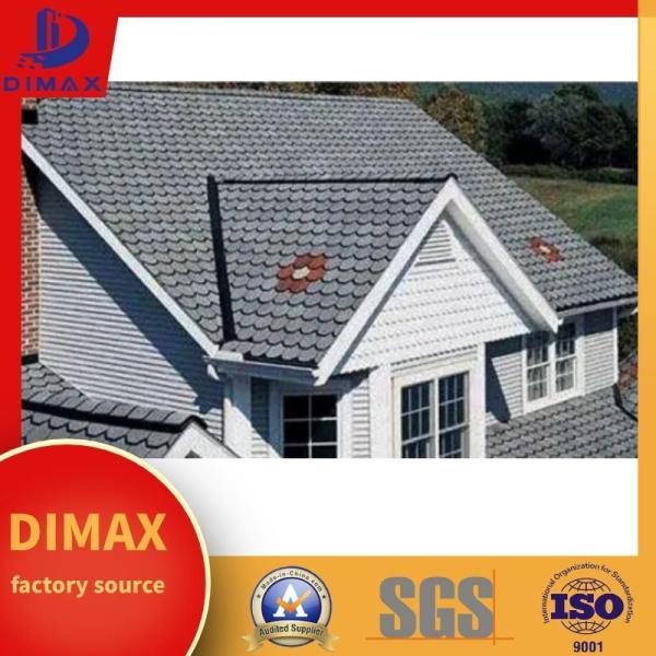 Quality 2layers Colored Stone Coated Fiberglass Asphalt Roof Shingles Fireproof for sale