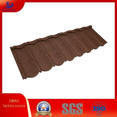 China 50 jaar garantie dakbedekkingsmaterialen kleur steen chips bekleed met stalen daktegel Te koop