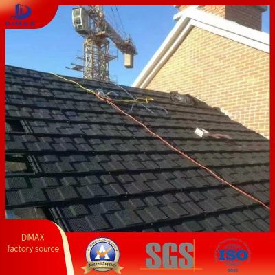 China Construction Roofing Colored Stone Coated Steel Roofing Tiles Lightweight for sale