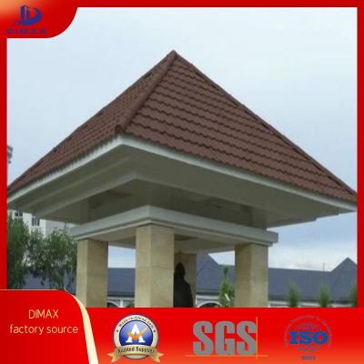Κίνα NOT FADE Lightweight Construction Materials Stone Chips Coated Steel Roofing Shingle προς πώληση
