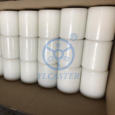 China 80x70mm Nylon Pallet Truck Wheels 600KG White Pallet Jack Loaded Wheels With Bearings Wholesales for sale