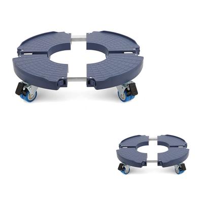 China Round Shape Size Adjustable Lockable Moving Plant Stands With Wheels Factory Sale for sale