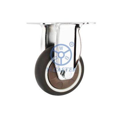 Chine roues silencieuses de roulette de machine de café de plat de pivot de roue de roulettes de meubles de 38mm petites à vendre