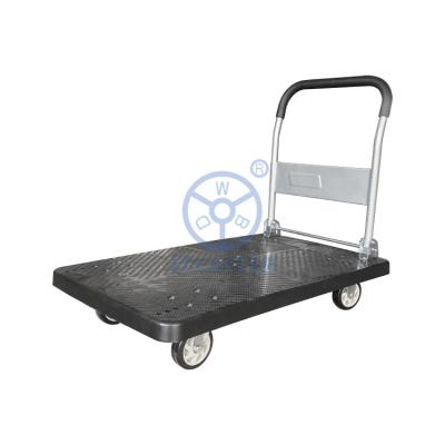 China 500kg Five Wheels Foldable Platform Trolley With Handle Industrial for sale