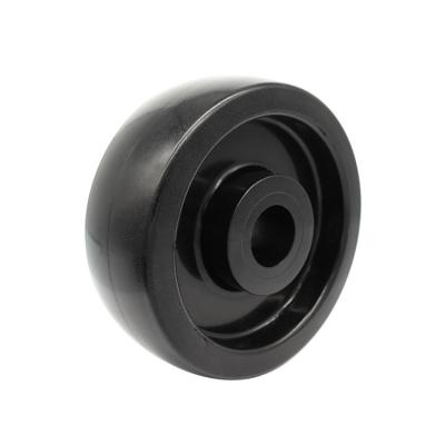 China 150MM Black Glass Fiber Filled Nylon Wheel For Heavy Duty Industrial Trolley Wheel Casters for sale