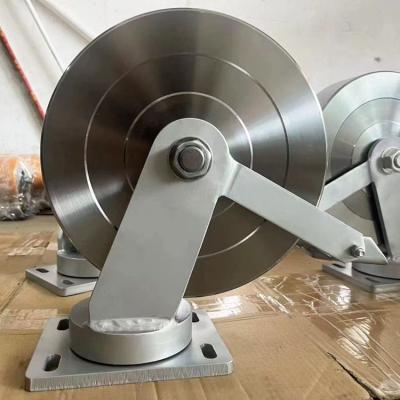 China Over 1000KG 3 Ton Caster Wheels 10 Inch Forged Steel Super Heavy Duty Caster Wheels With Front Lock for sale