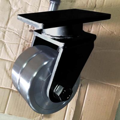 Chine 10 Inch Super Heavy Duty Twin Wheel Forged Steel Casters 3000KG Loaded Capacity OEM à vendre