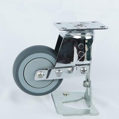 China 4 Inch TPR Spring Casters 220LBS Capacity Spring Loaded Caster Wheels For Pallets for sale