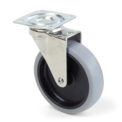 China Ball Bearing Medium Duty Casters With 3-1/2 Inch Swivel Radius Zinc Plated Finish for sale
