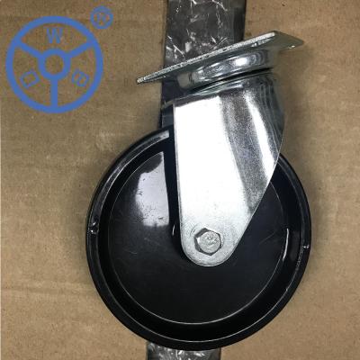 China TPR liso cinza revestido de zinco rolos 19-24mm roda 2-4 polegadas raio giratório à venda