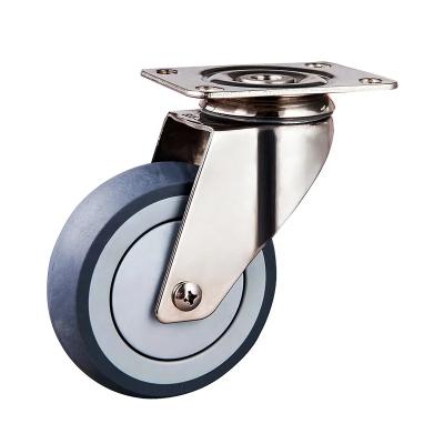 China 500 Lbs Load Capacity Stainless Steel Casters With Zinc-Plating And 0.25 Inches Plate Thickness for sale