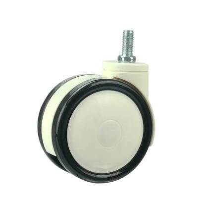 China 125kg Load Capacity Nylon Plate Medical Casters White Grey 3 Inches Wheel Diameter en venta