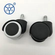China Conjunto de 4 ruedas de rodamiento de bolas de nylon 2 ruedas de núcleo sólido con tornillo instalado en venta