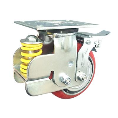 China 5-Inch, 6-Inch, 8-Inch Spring Shock-Absorbing Casters, Shock-Resistant, Wear-Resistant, Durable And Universal en venta