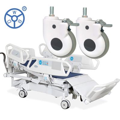 China 125mm Medical Bed Casters Stem Locking Anti - Winding Hospital for sale