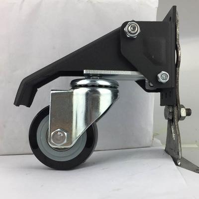 中国 Weight Capacity Black Workbench Caster Wheels With Side Mount 販売のため