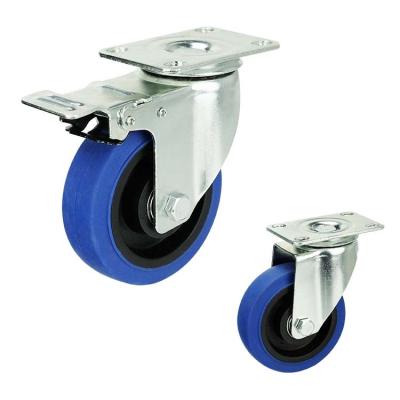 China 80kg Capacity 3 Inch Swivel Caster Wheels , TPR Quiet Caster Wheels for sale