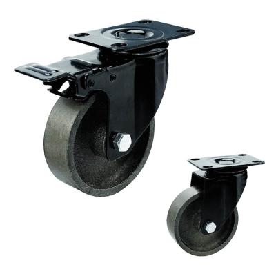 China 4inch Black 100kg Loading Medium Duty Casters For Living Room Tables for sale