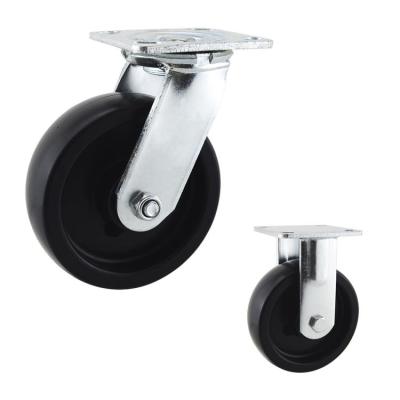 China 150mm PP Heavy Duty Plate Casters 400kg Loading Swivel For Sale for sale