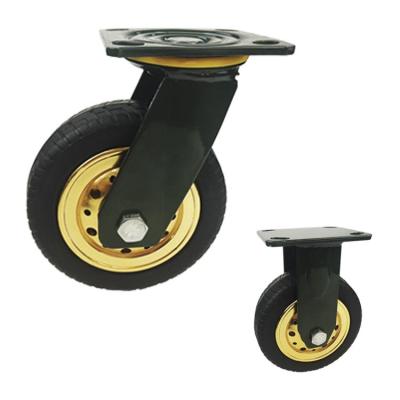 China Wearable 230kg Capacity 5 Inch Locking Swivel Casters With Green Bracket for sale