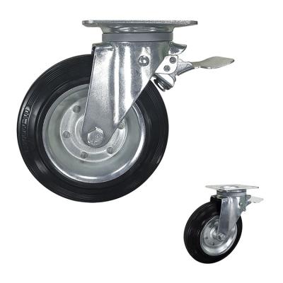 China 150kg Loading Black Rubber Casters for sale