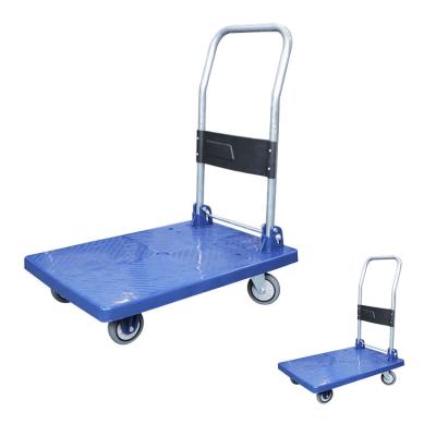 China 100kg Loading Folding Platform Ttrolley , 700x480mm Foldable Flatbed Cart for sale