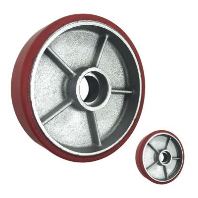 China 200x50mm 2200lbs Loading Polyurethane Casters For Pallet Truck for sale
