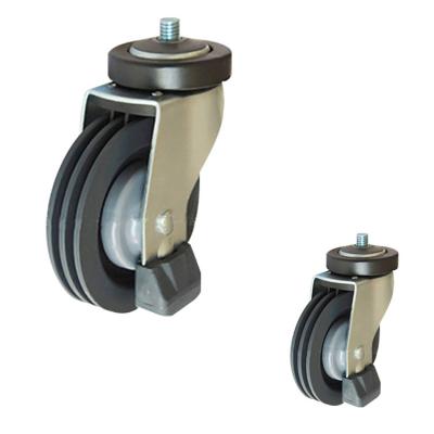 China 70kg Loading 4 Inch Shopping Cart Wheels PU 100mm for sale