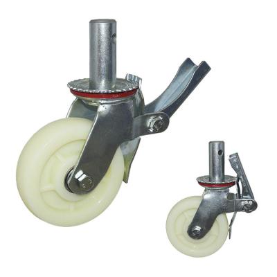China CE 6inch PP Heavy Duty Scaffold Wheels With 200kg Capacity for sale