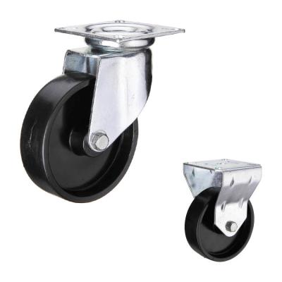 China Black 60kg Loading 80mm Industrial Casters For Trolley for sale