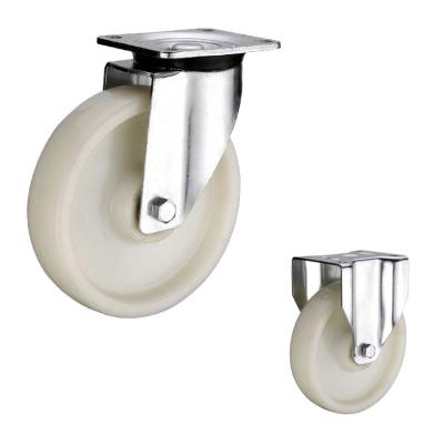 China 660lbs Capacity 4inch Nylon Casters With Swivel Top Plate for sale
