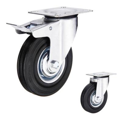 China 352lbs Capacity Solid Rubber Casters for sale