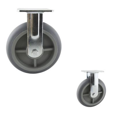 China 200mm Diameter Soft TPR Fixed Heavy Duty Ball Bearing Wheels for sale