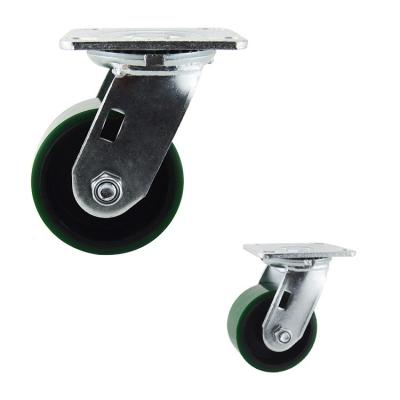 China 4x2 Inch Green 360 Degree Rotating Iron Core Heavy Duty Casters for sale