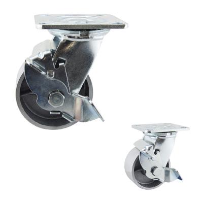 China 200kg High Load Bearing Cast Iron 4 Inch Dolly Wheels For Cabinets Furniture for sale