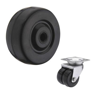 China Top Plate 154LBS Capacity Twin Wheel 2 Inch Rubber Swivel Wheels for sale